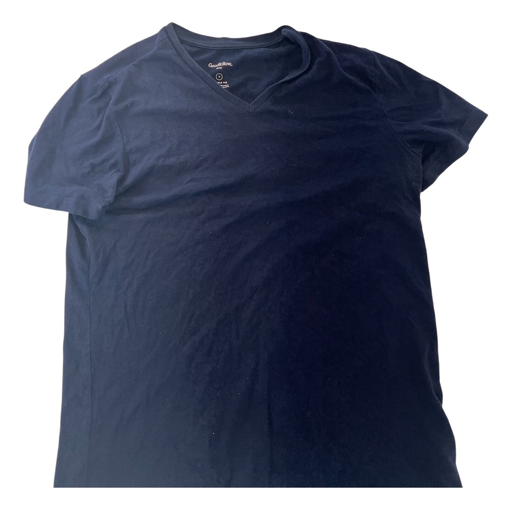 Goodfellow & Co Mens Navy‎ Blue Short Sleeve V Neck T Shirt Tee Medium